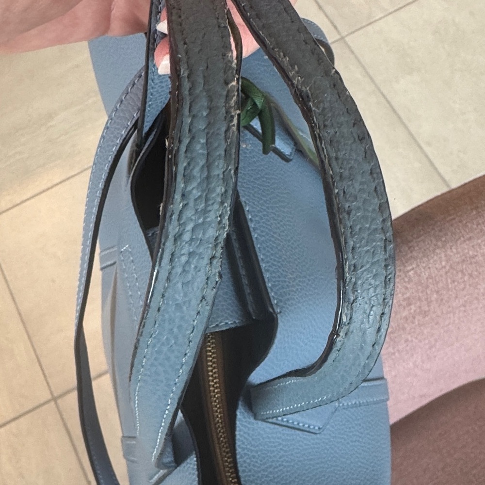 Tory Burch Perry Triple Compartment Blue Leather Tote and Crossbody Bag - Picture 12 of 12